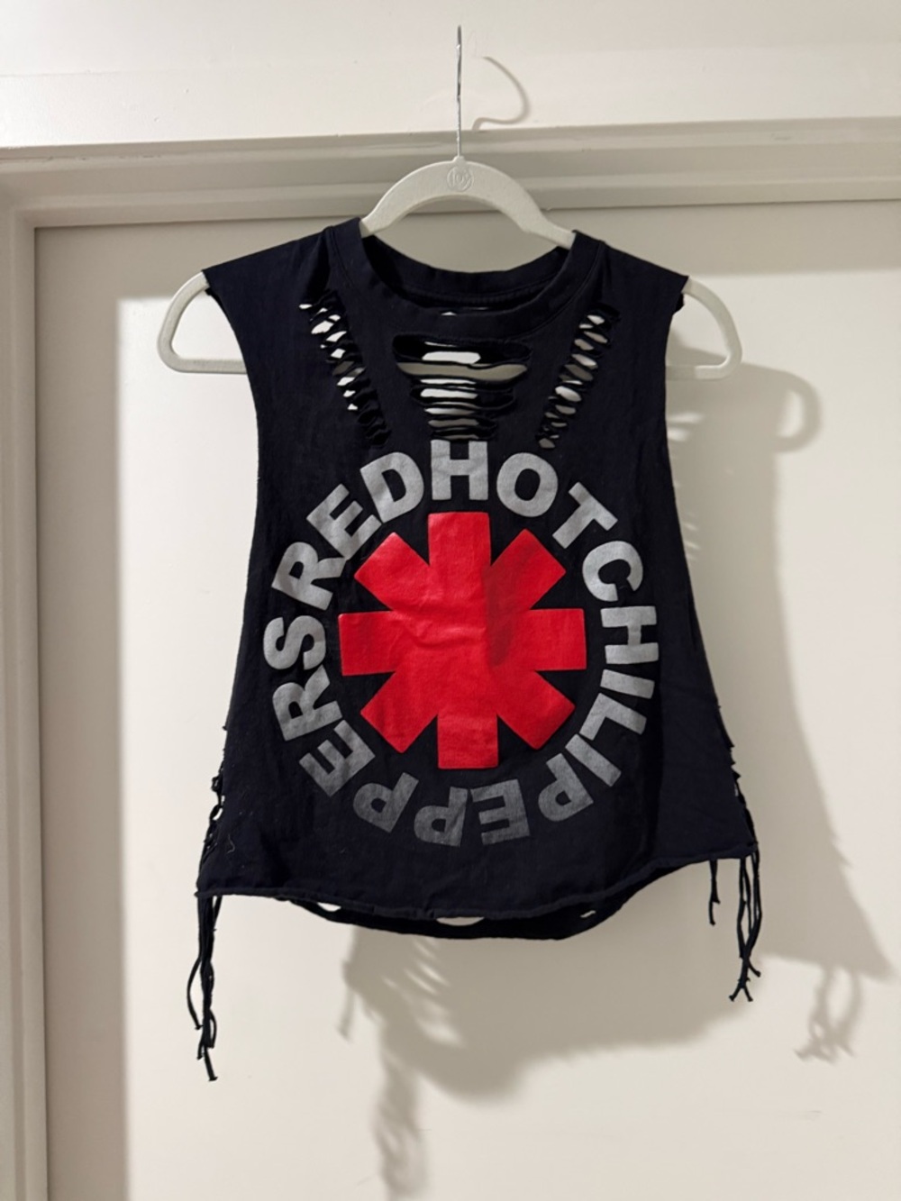 Red Hot Chili Peppers Tank Knotted Festival 100-% Cotton Black Small